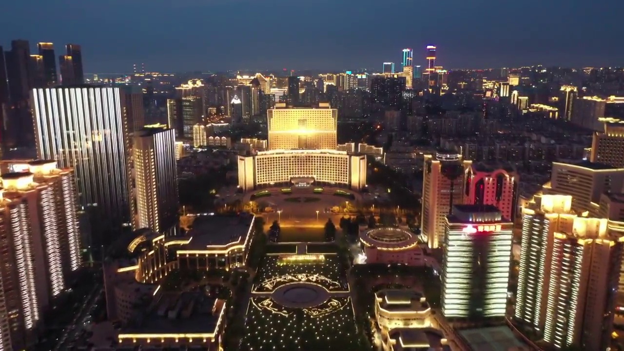 青岛城市夜景，风光视频素材