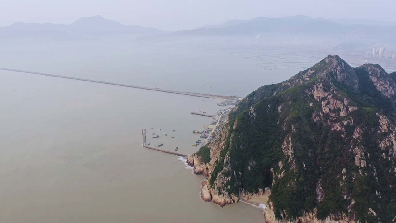 北岐滩涂,太阳坞滩涂,港口,码头视频素材