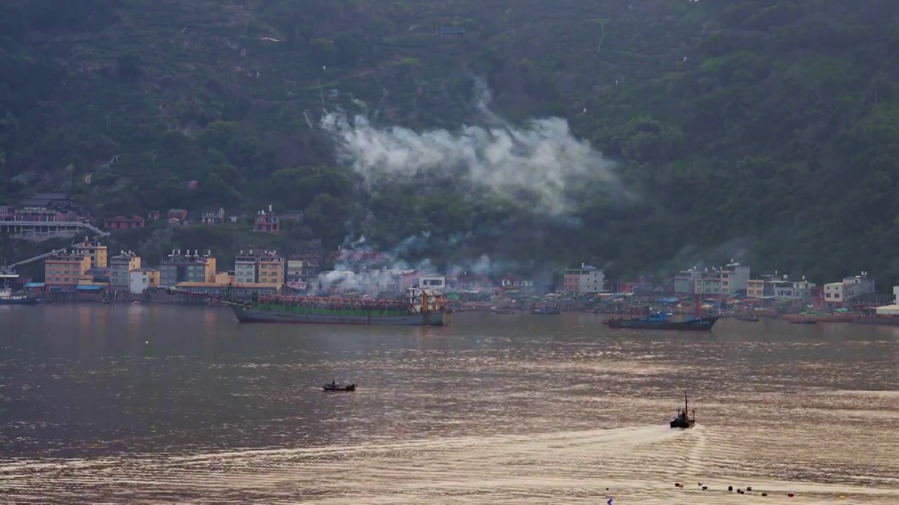 北岐滩涂,太阳坞滩涂,港口,码头视频素材