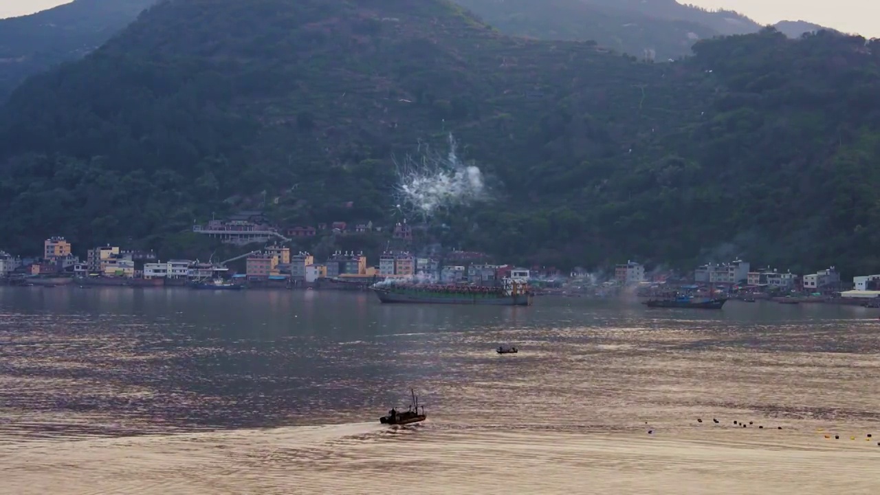 北岐滩涂,太阳坞滩涂,港口,码头视频素材