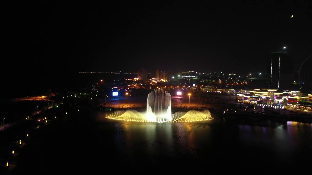 城市夜景，灯光秀，霓虹灯视频素材