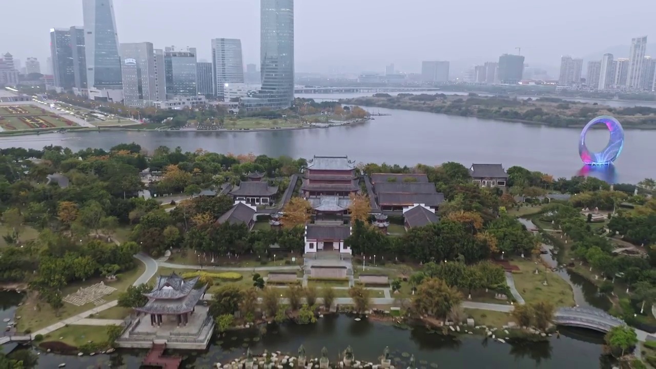 至圣祠,杏林书院,厦门园林博览苑视频素材