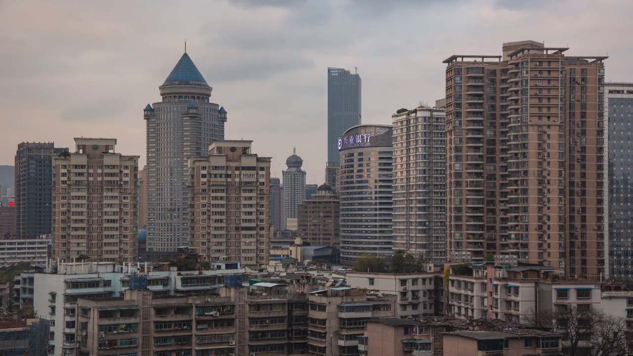 贵阳市区夜景延时视频素材