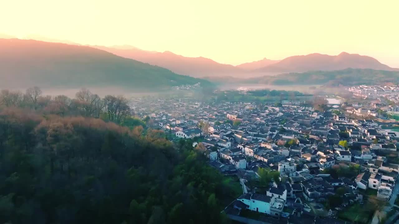 宏村日出视频素材