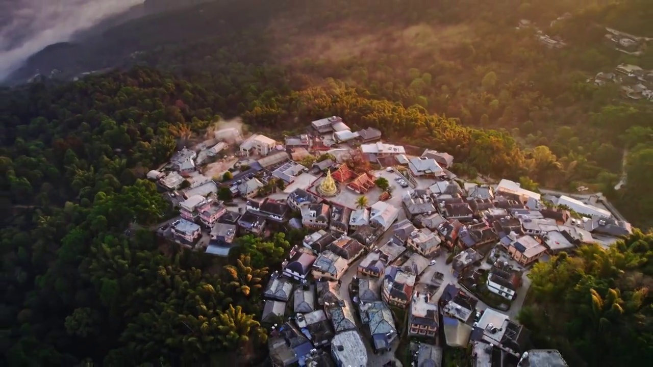 景迈山云海日出航拍视频素材