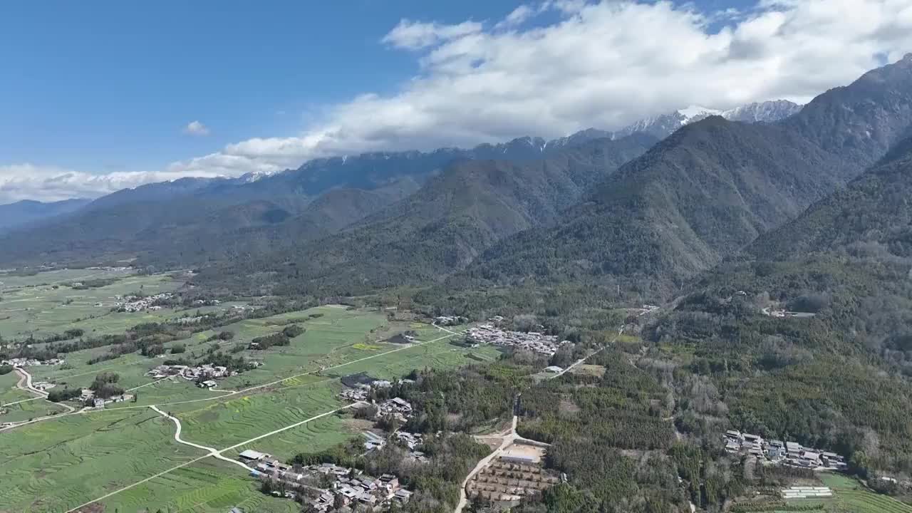 云南保山腾冲高黎贡山油菜花田视频素材