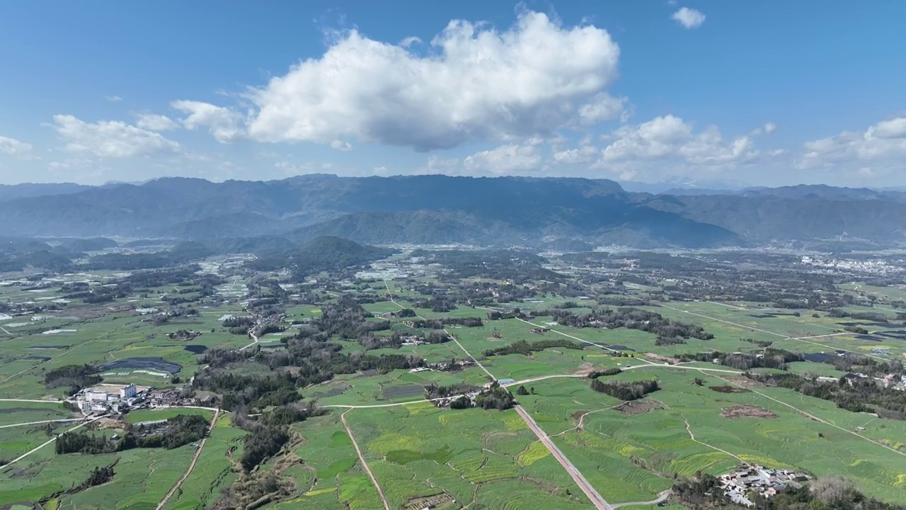 云南保山腾冲高黎贡山油菜花田视频素材