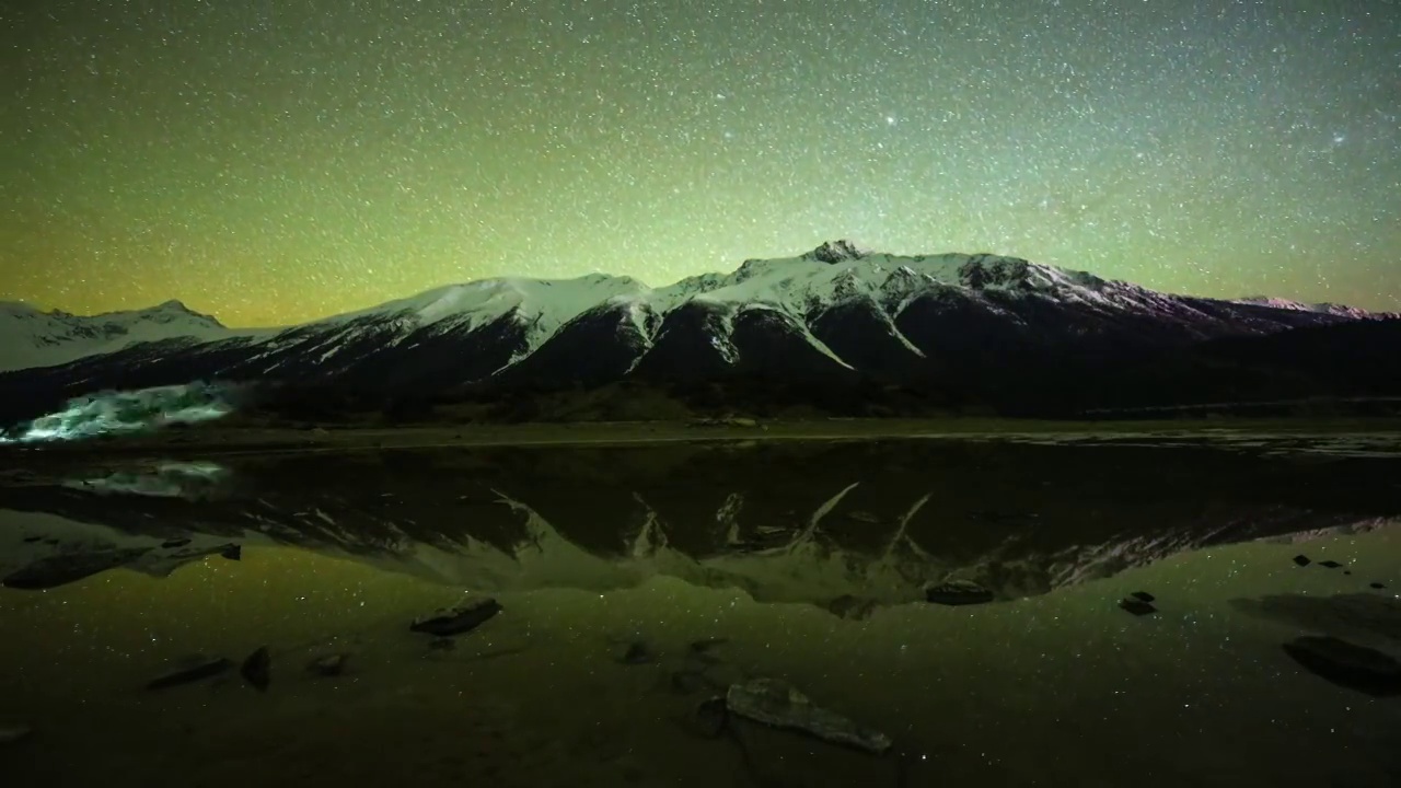 然乌湖星空视频素材