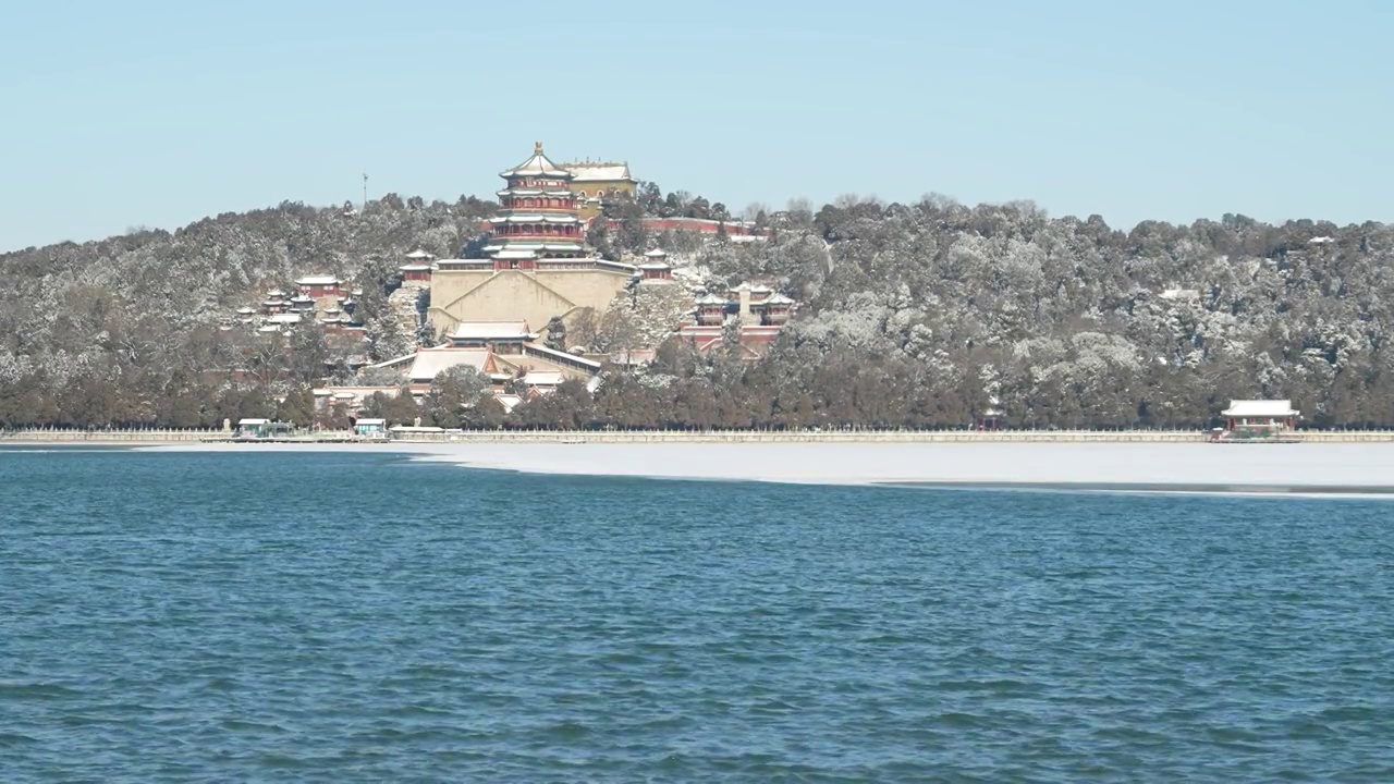 雪后颐和园视频素材