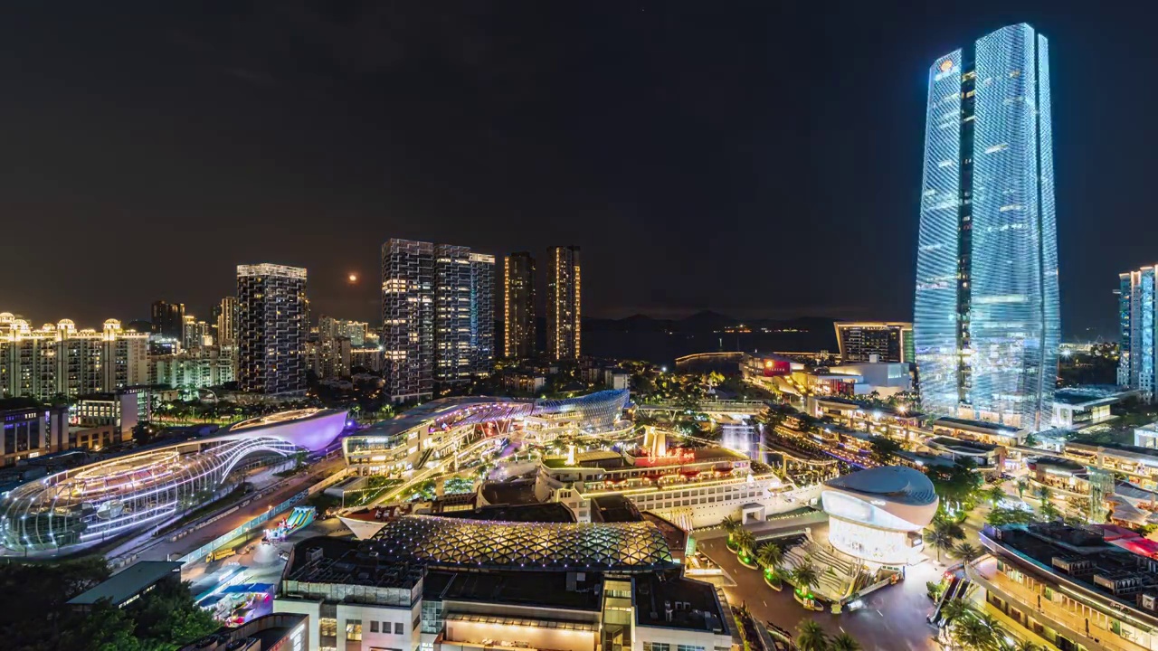 海上世界夜景视频素材