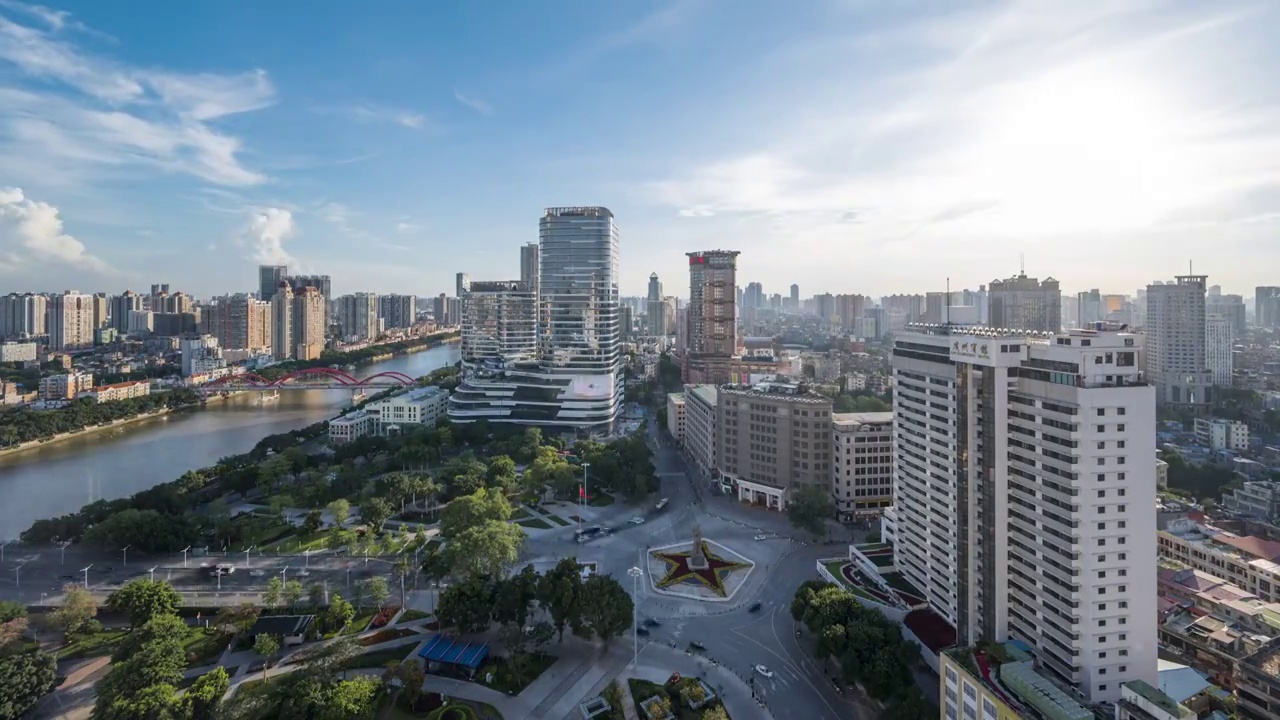 【广州海珠广场日转夜延时】视频素材