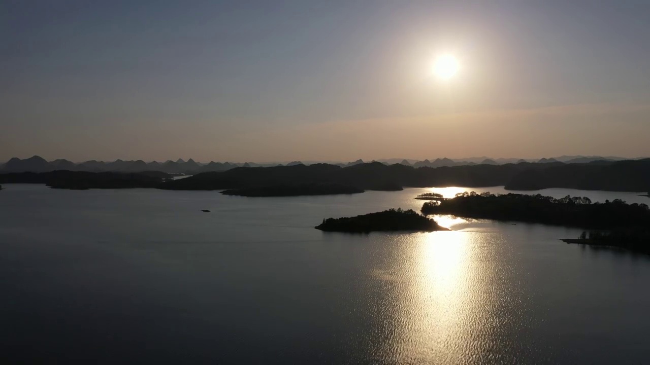 贵阳红枫湖风光视频素材