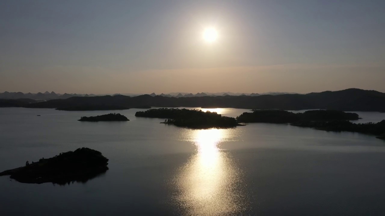 贵阳红枫湖风光视频素材