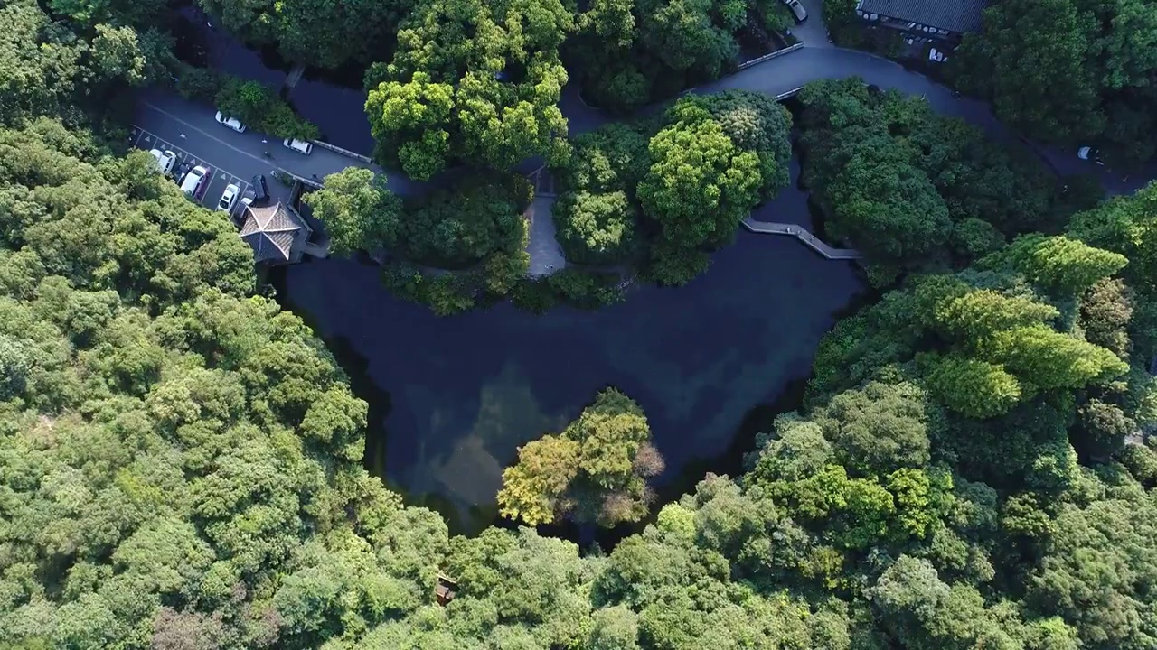 西湖九溪安静的湖水视频素材