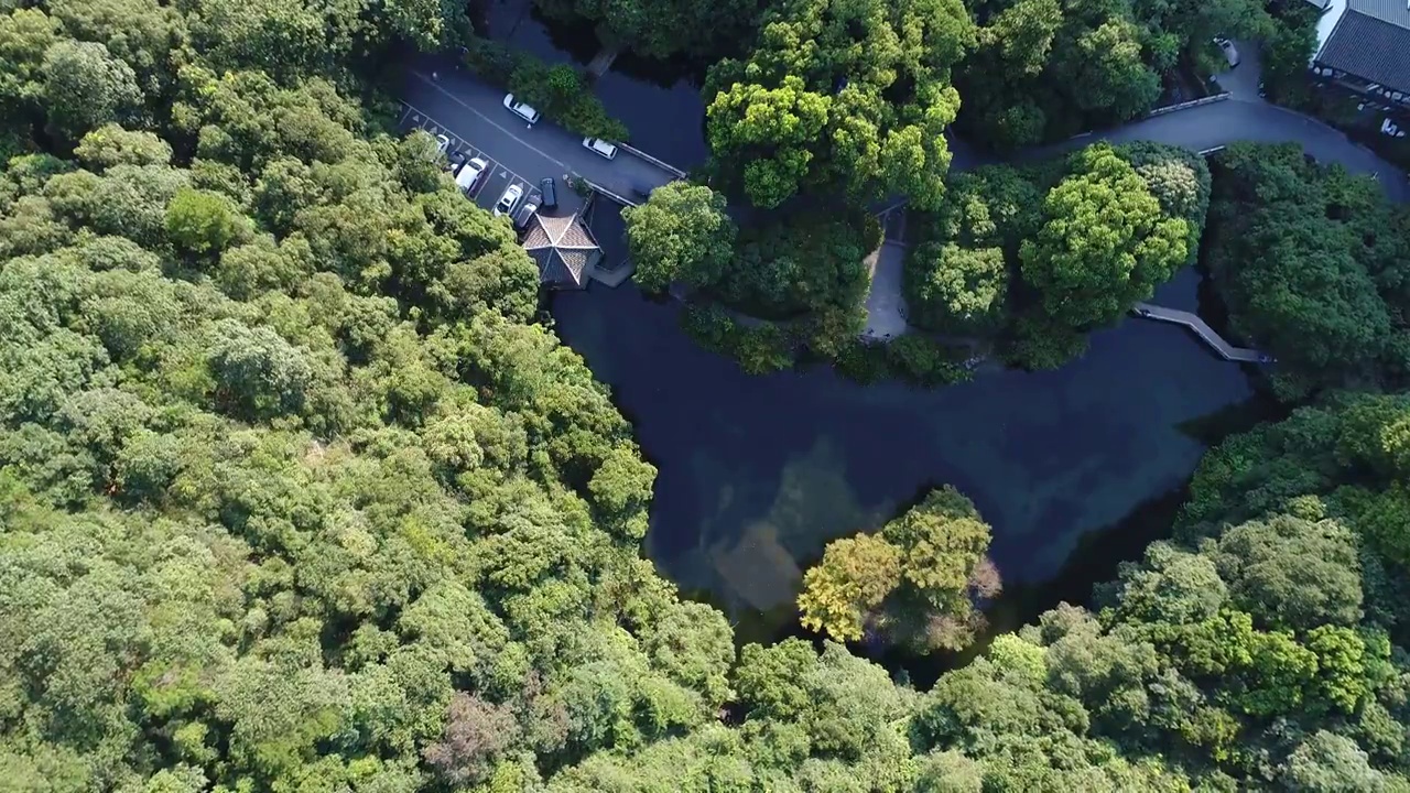 西湖九溪安静的湖水视频素材