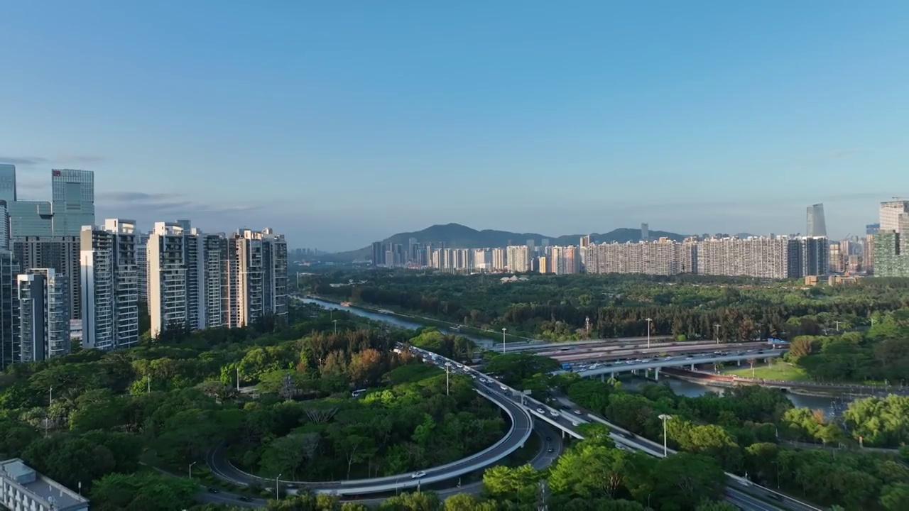 深圳市南山区人才公园风光视频素材