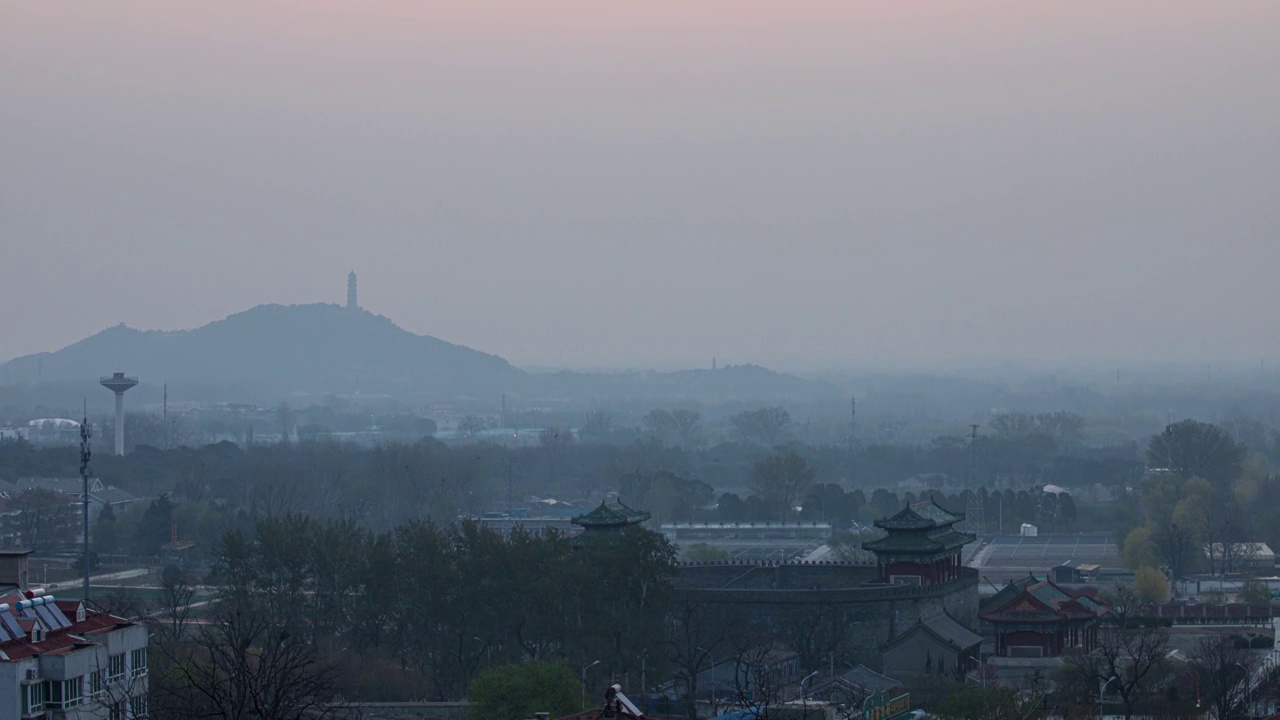 北京雾霾日出220408视频素材