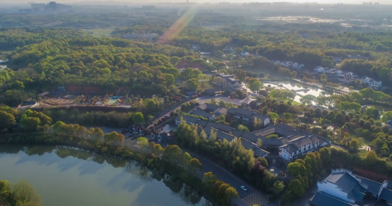 长沙市宁乡关山古镇景点航拍视频素材