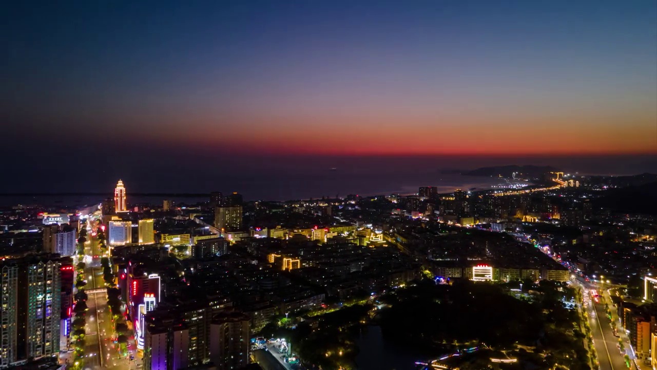 城市夜景天空延时视频视频素材