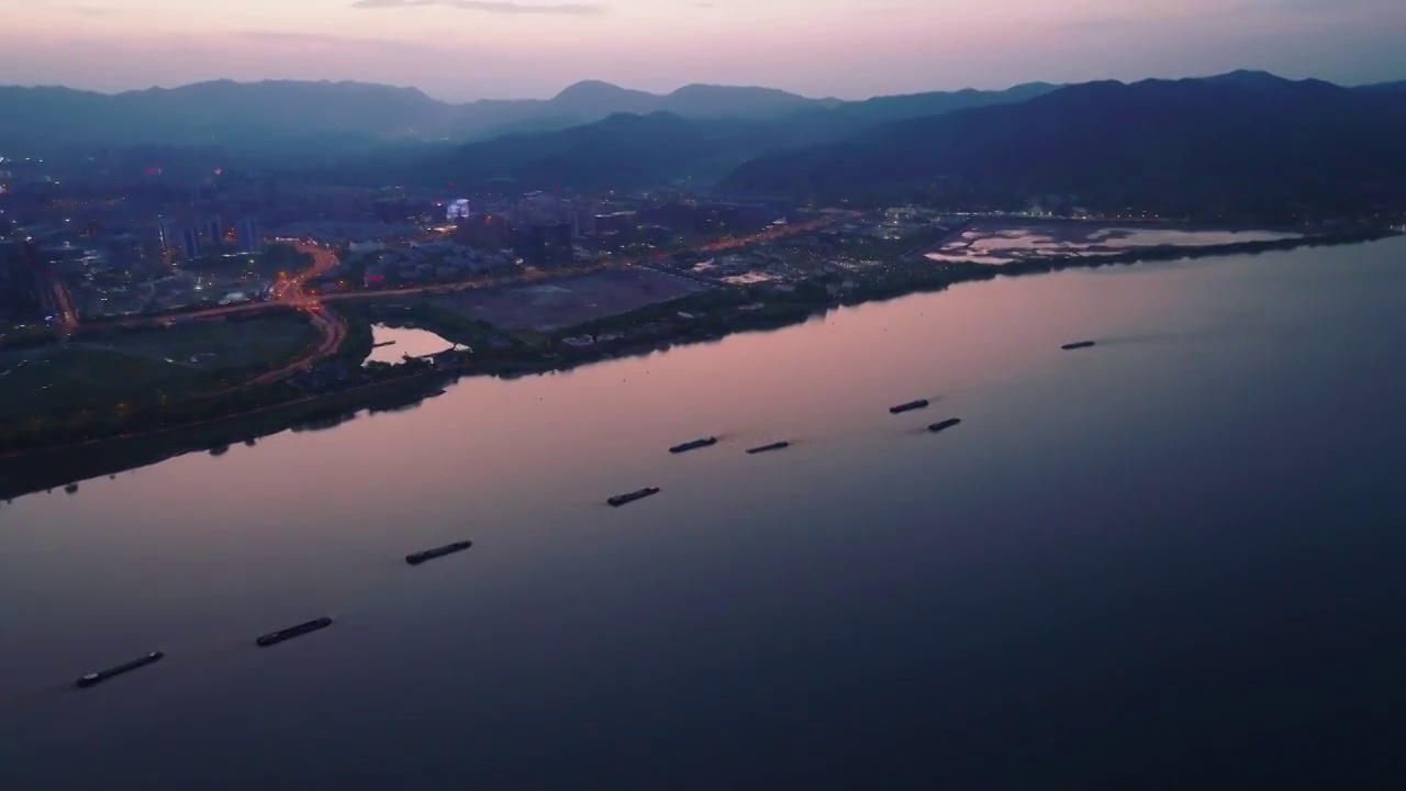 钱塘江夜景视频素材