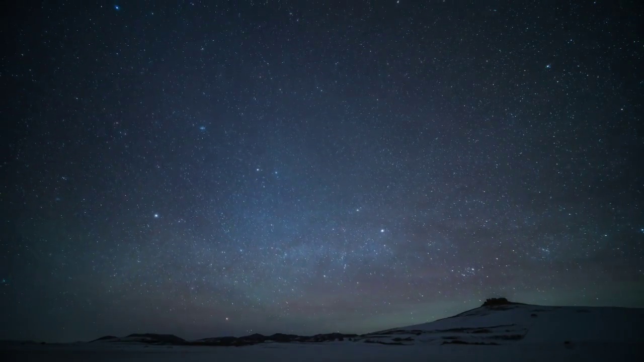 延时拍摄星空和流星视频素材