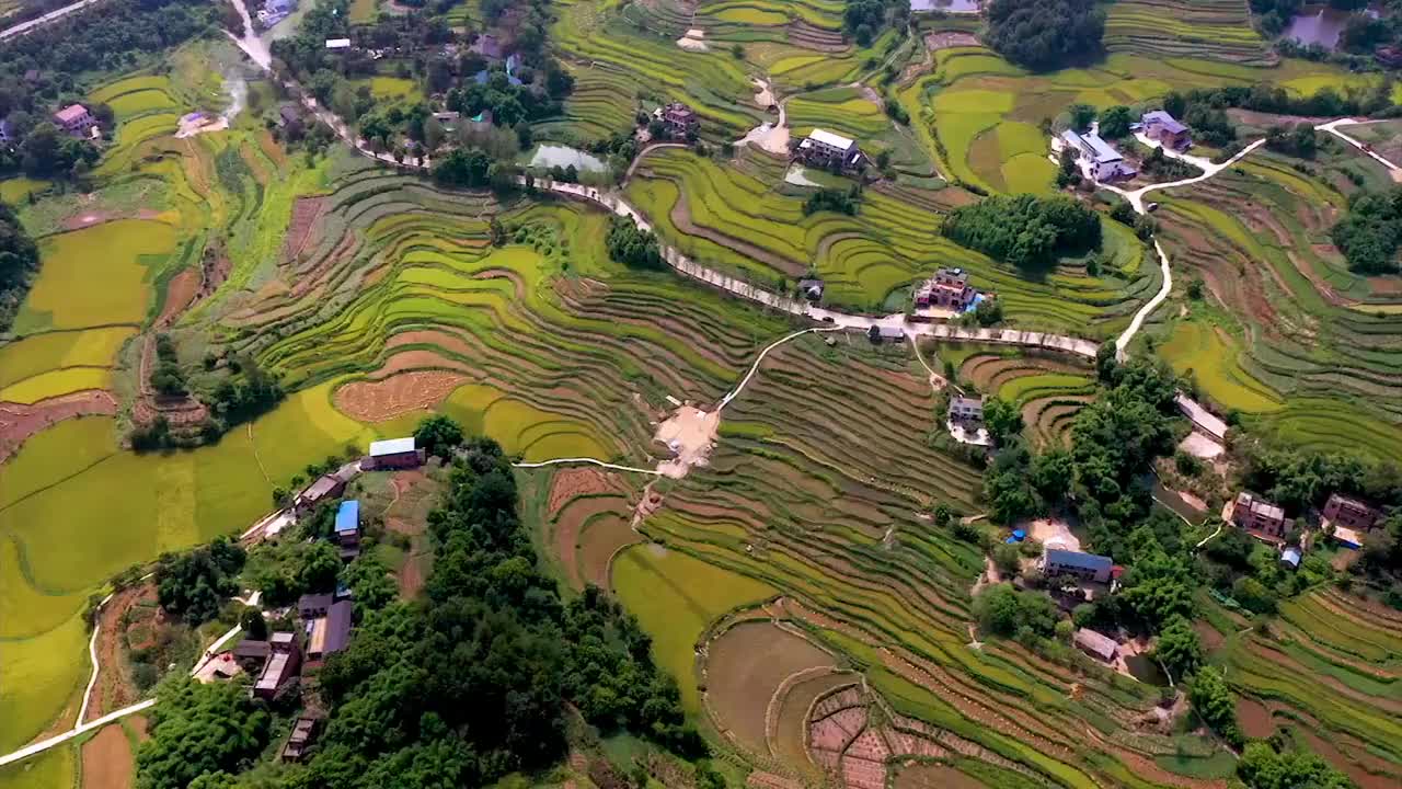 重庆江津一幅美丽的乡村画卷视频素材