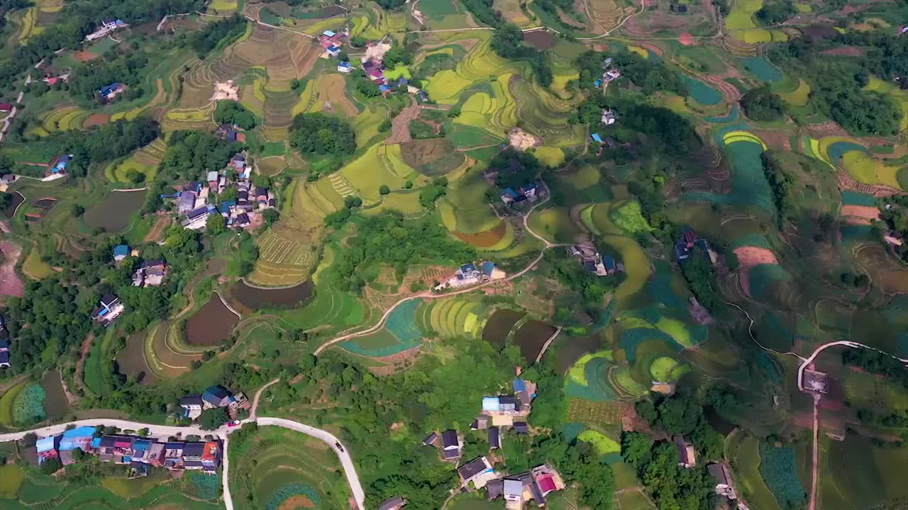 重庆江津一幅美丽的乡村画卷视频素材