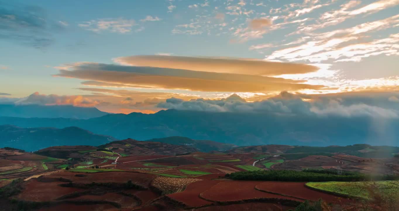 云南东川红土地延时摄影视频素材