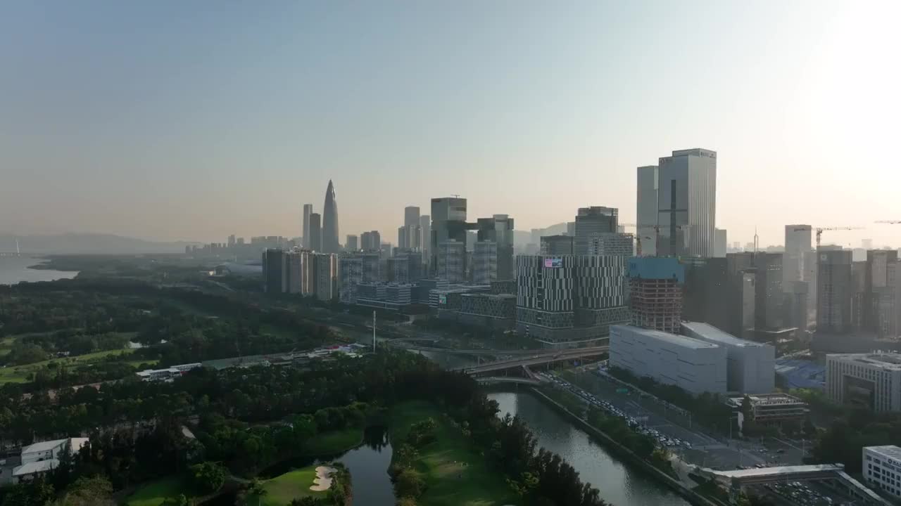 深圳南山区高新园CBD建筑群视频素材