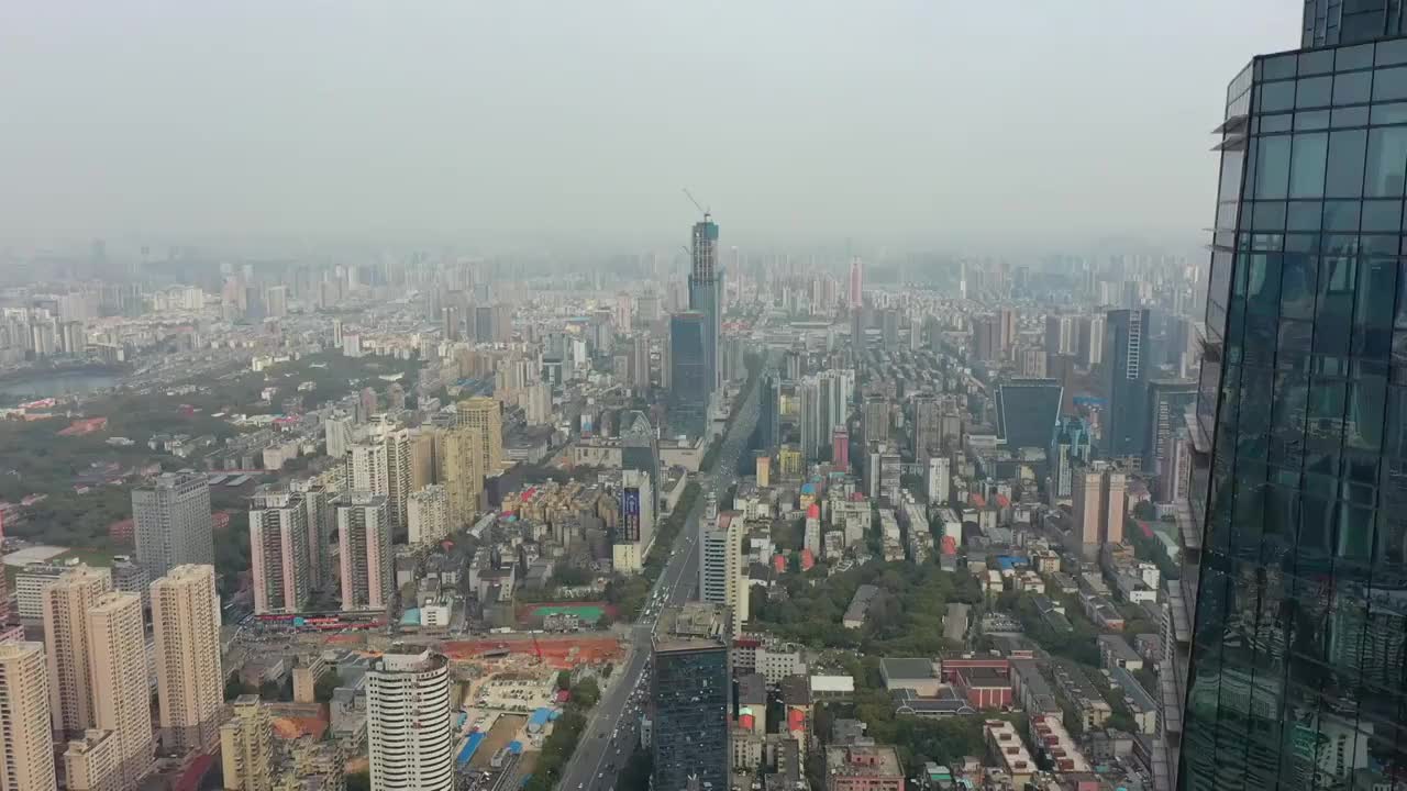 航拍湖南长沙城市景观视频素材