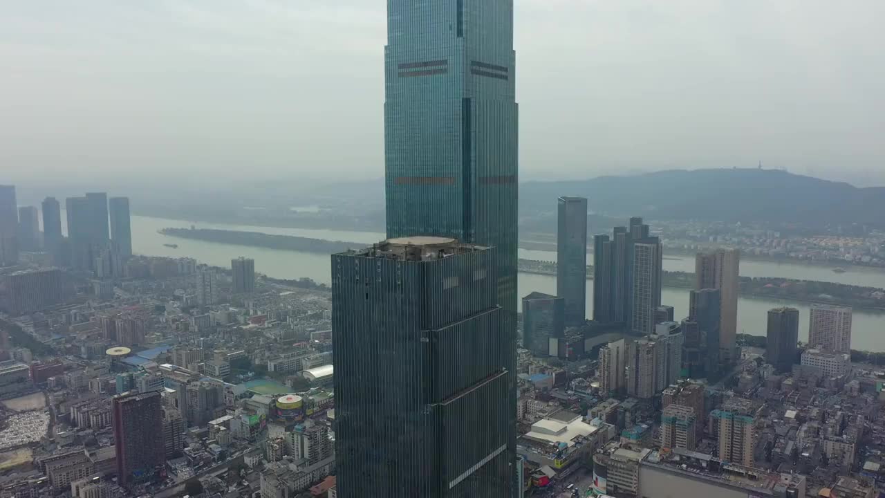 航拍湖南长沙城市景观视频素材