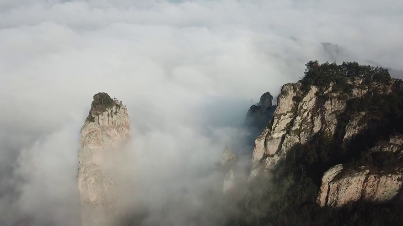 缙云仙都云海航拍视频素材