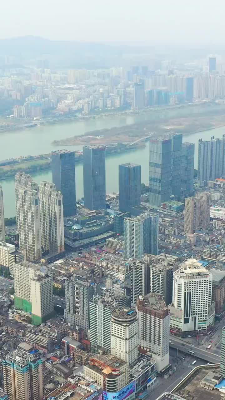 航拍湖南长沙城市景观视频素材