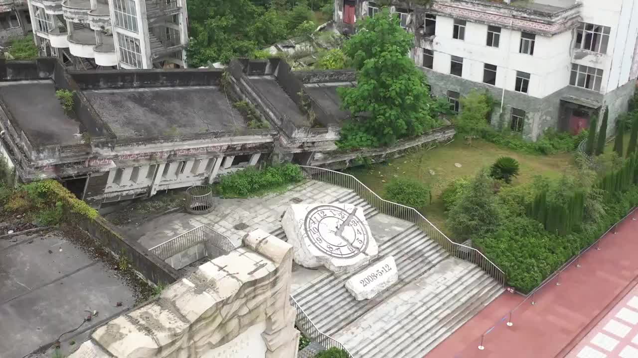 汶川大地震遗址2视频素材