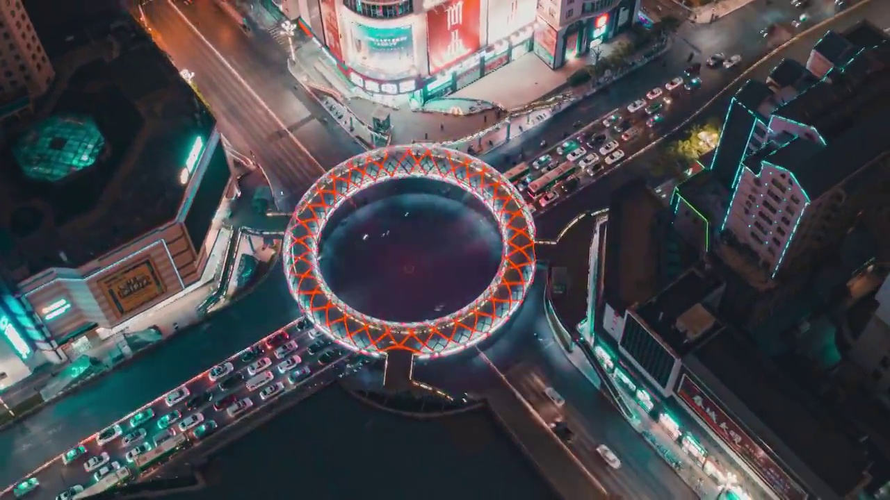 云南昆明航拍城市延时夜景风光视频素材