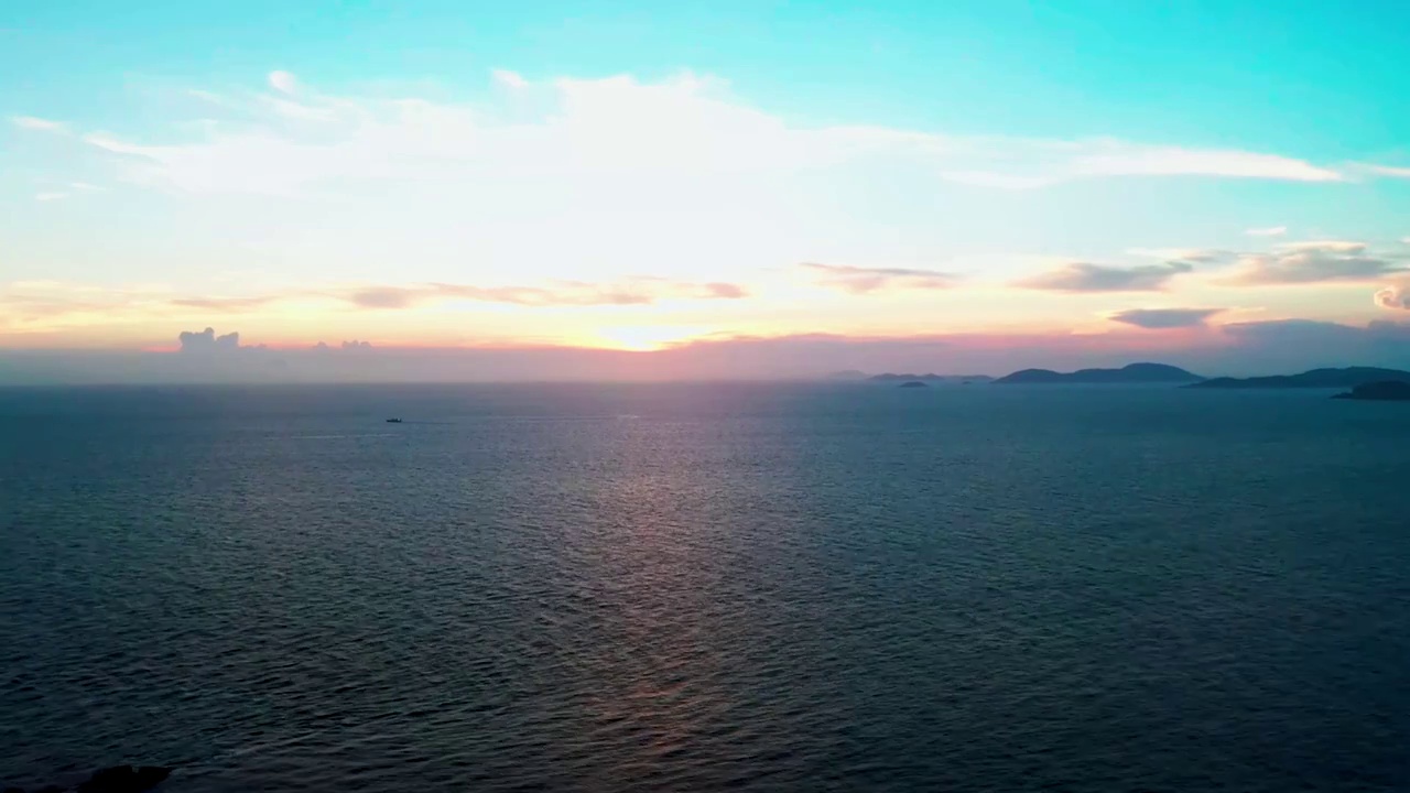 舟山群岛东极岛夕阳海景视频素材