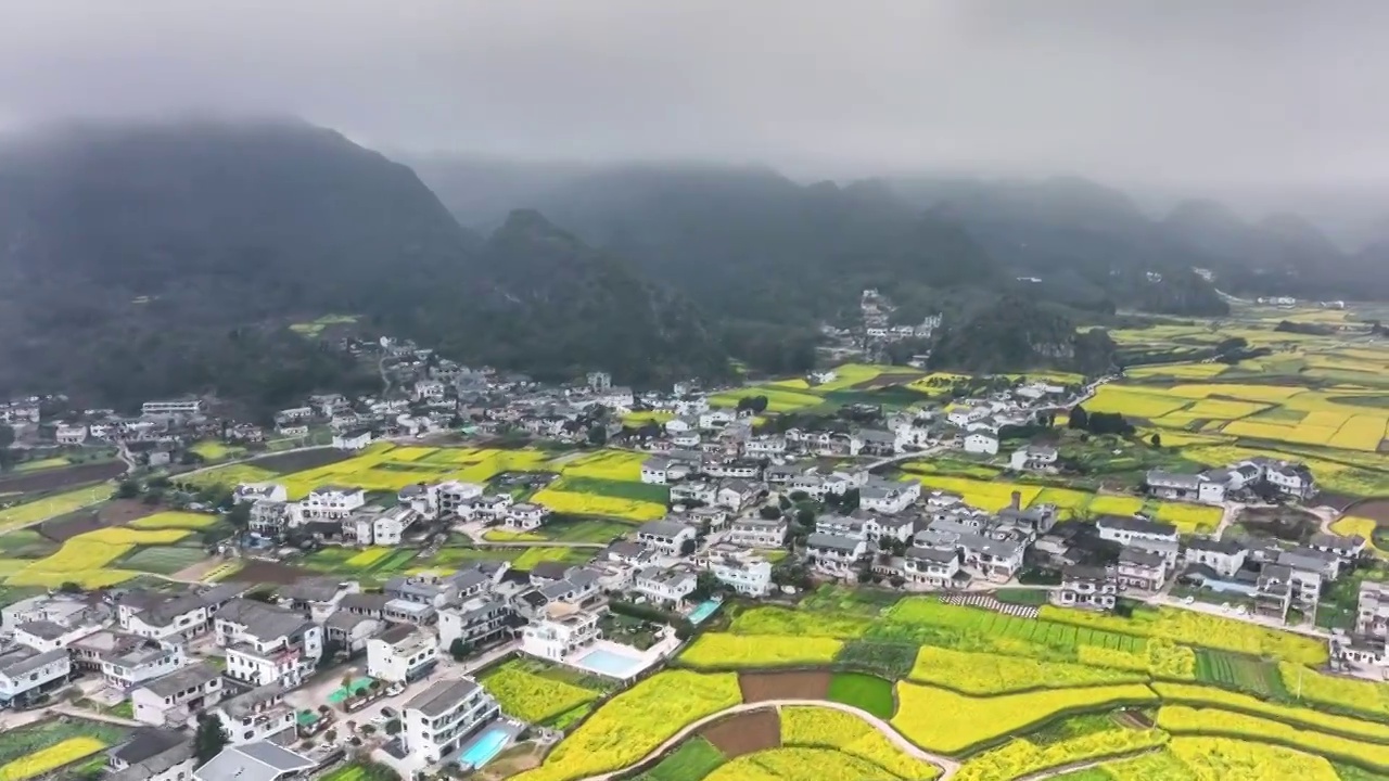 贵州兴义万峰林的油菜花海视频素材