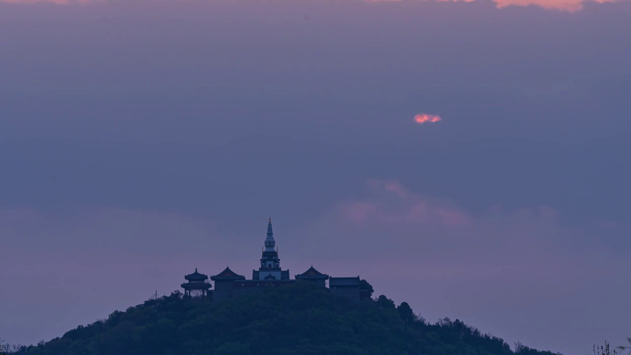 北京玉泉山妙高塔日出延时视频素材