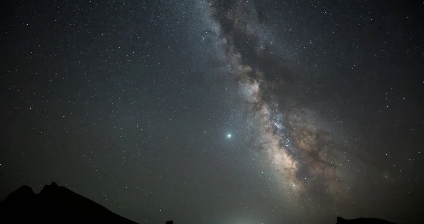 纯享高原星空，银河，流星，卫星视频素材