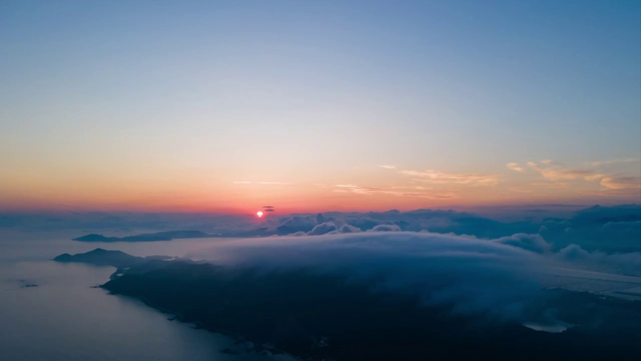 云海日落延时视频素材