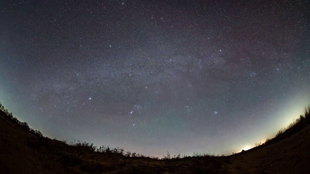 宁夏鱼眼星空4k延时视频素材