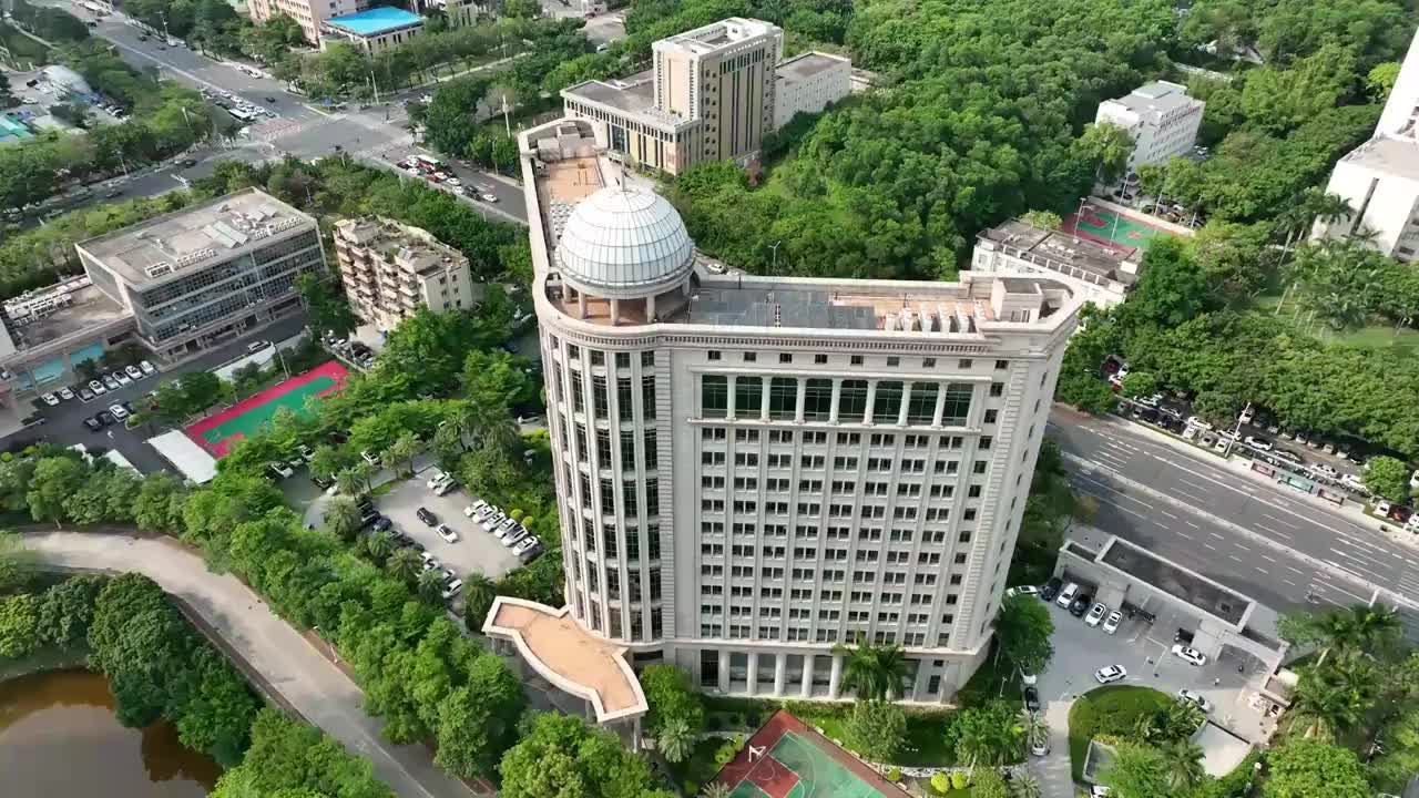 广东省惠州市惠城区江北行政中心鹅潭公园体育公园航拍视频素材