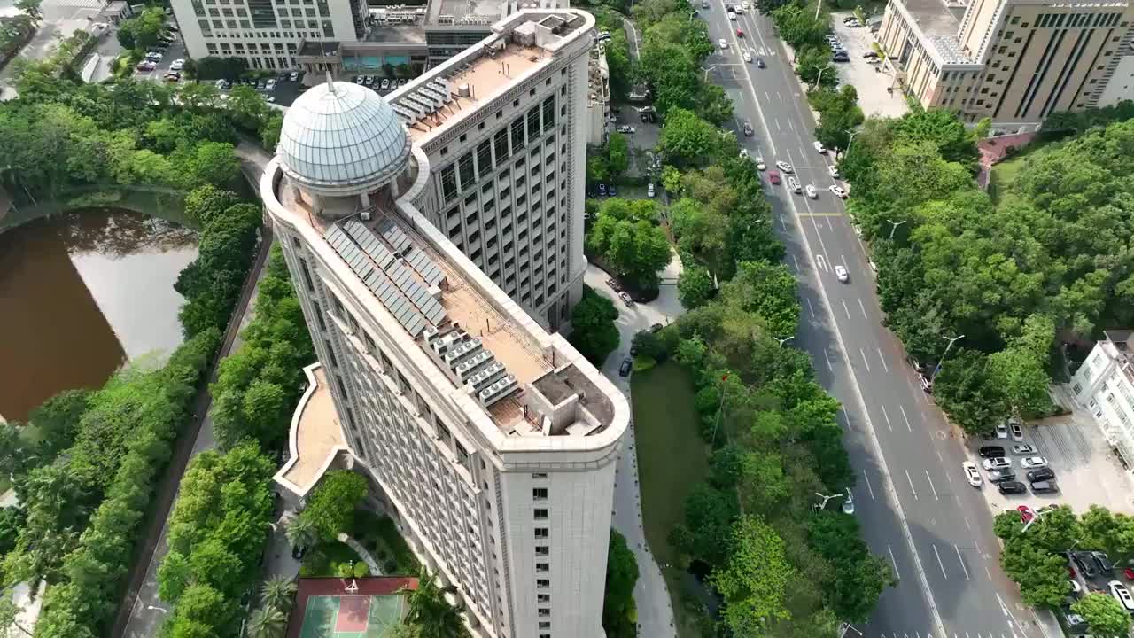 广东省惠州市惠城区江北行政中心鹅潭公园体育公园航拍视频素材