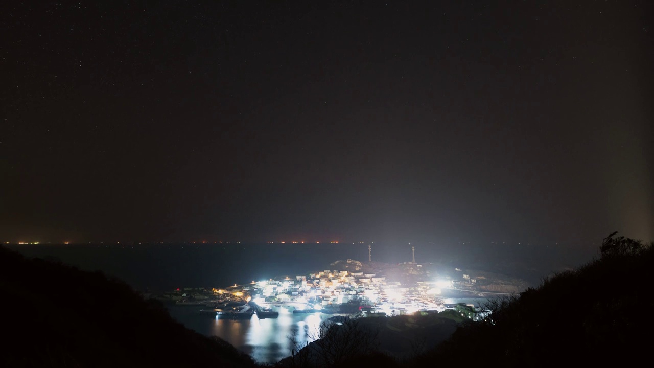 浙江花鸟岛星空8k延时视频素材