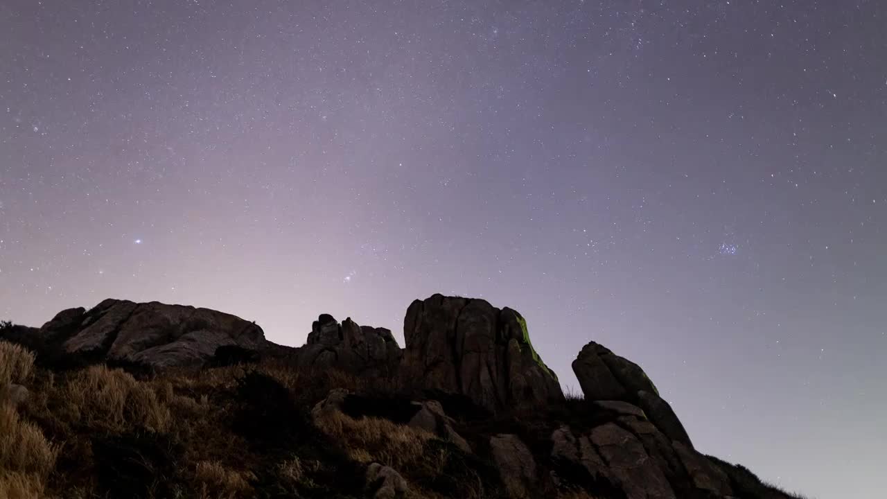 浙江花鸟岛星空4k延时视频素材