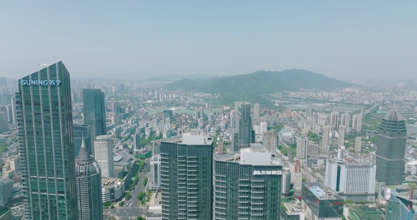 长三角地区江苏省无锡市城市建筑航拍风光视频素材