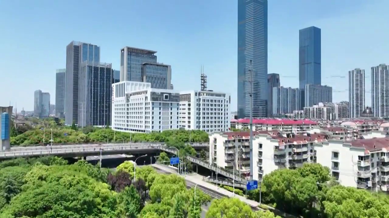 京杭大运河无锡城区段视频素材