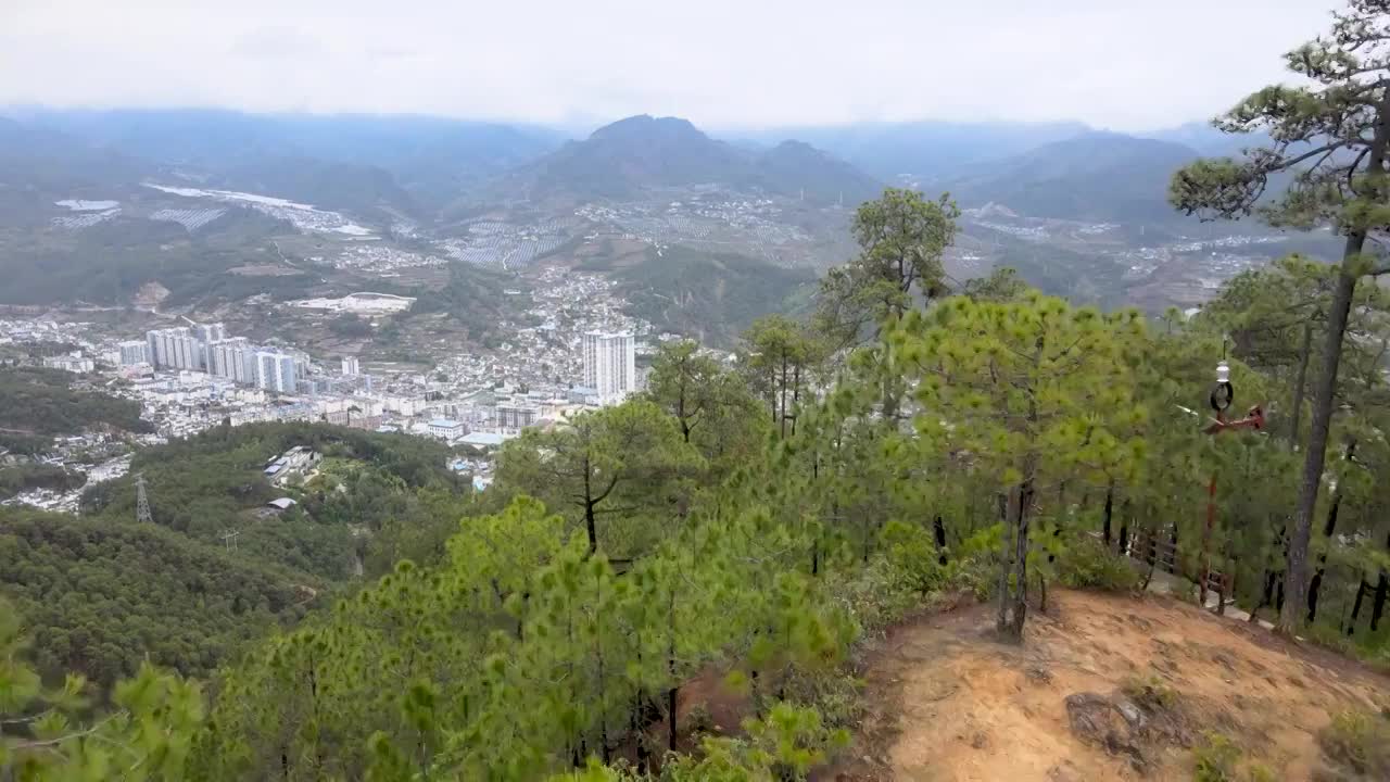 云南兰坪玉屏山兰坪县城风光视频素材