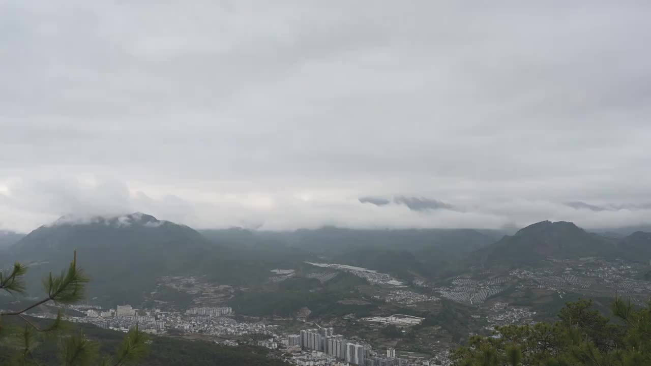 云南兰坪玉屏山兰坪县城风光视频素材