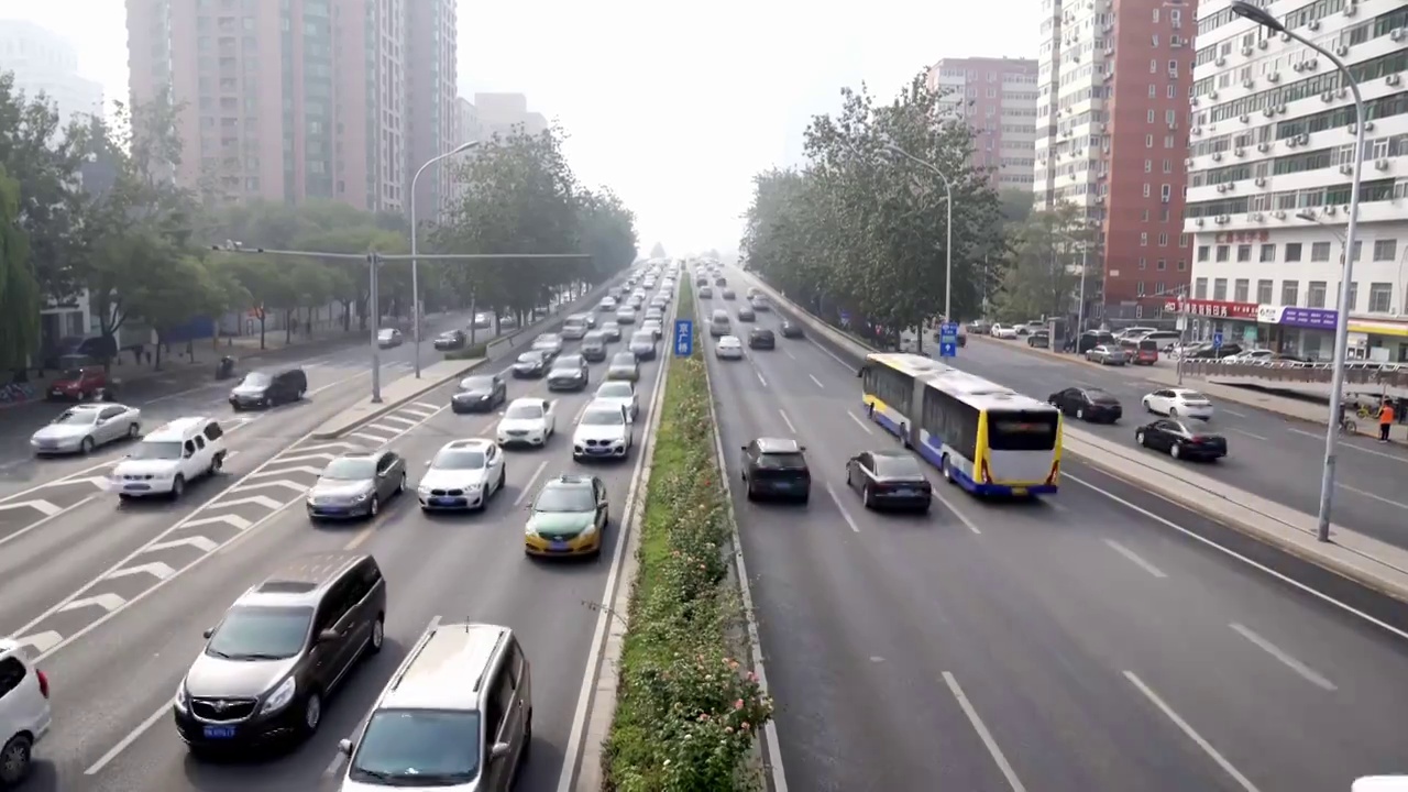 车流 交通 上班高峰 道路交通 车辆 忙碌快节奏视频素材